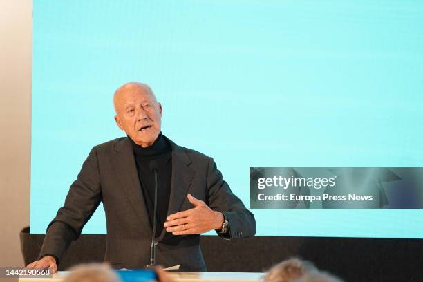 Architect Norman Foster is involved in the project to expand the Bilbao Fine Arts Museum, on 17 November, 2022 in Bilbao, Biscay, Basque Country,...