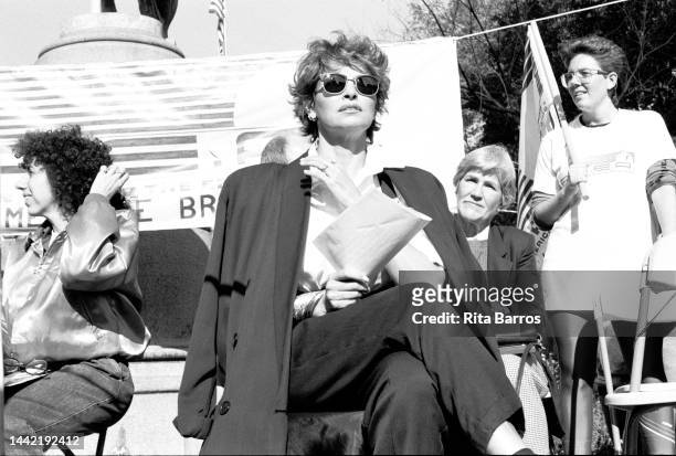 View of American actress Raquel Welch as she attends an event in celebration of Brent Nicholson Earle's American Run for the End of AIDS , in Union...