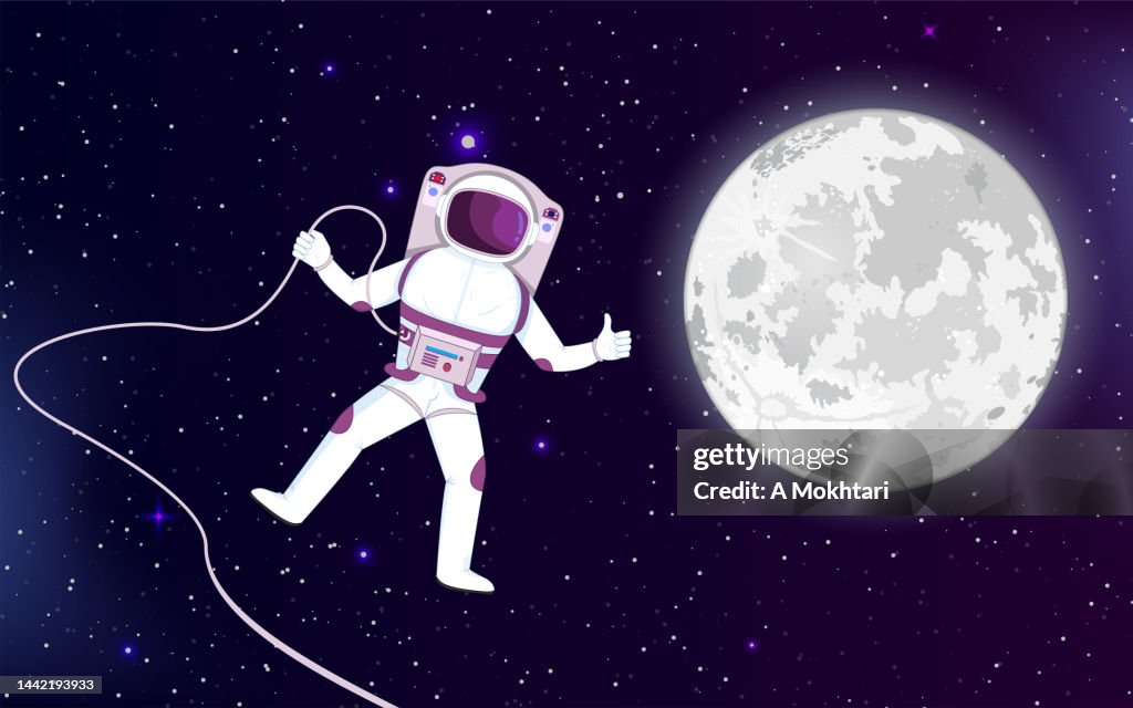 Astronaut and exploration of space and the moon.