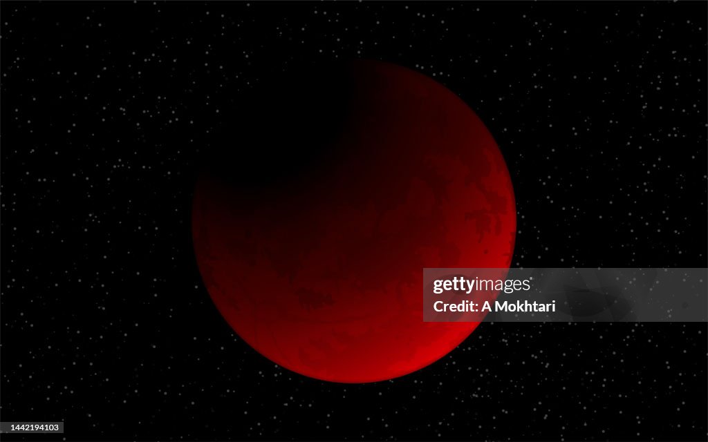 Mars planet / Moon or earth eclipse.