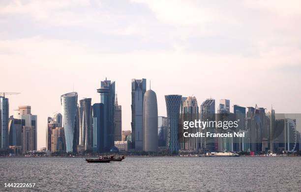 General view of Doha skyline ahead of the FIFA World Cup Qatar 2022 at on November 17, 2022 in Doha, Qatar.
