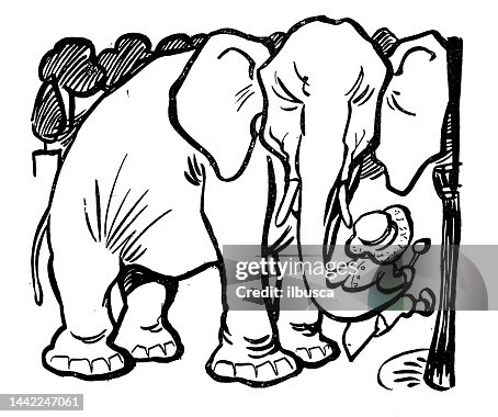 Antique image: Elephant comic book Antique image: Elephant comic book