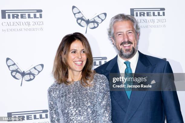 Ilaria Tronchetti Provera and Anselmo Guerrieri Gonzaga attend the Calendario Pirelli 2023 Presentation at Pirelli HangarBicocca on November 16, 2022...