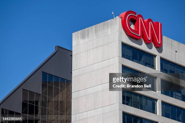 An exterior view of the world headquarters of the Cable News Network on November 17, 2022 in Atlanta, Georgia. CNN's CEO and Chairman, Chris Licht,...