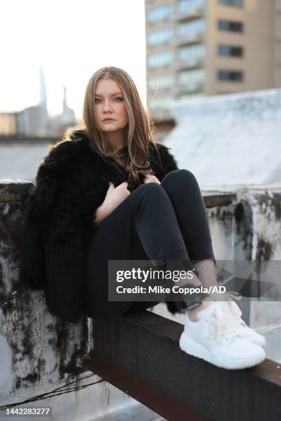 Anna Delvey poses for a photo at her home on November 16, 2022 in New York City.