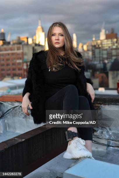 Anna Delvey poses for a photo at her home on November 16, 2022 in New York City.