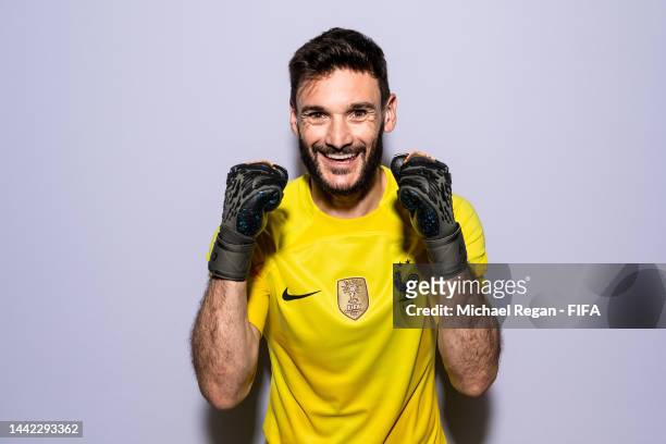 Hugo Lloris of France poses during the official FIFA World Cup Qatar 2022 portrait session on November 17, 2022 in Doha, Qatar.