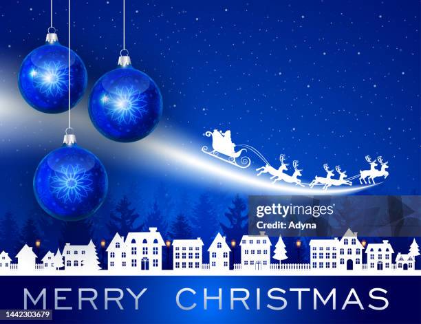 santa is coming - gift returns stock illustrations