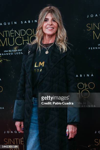 Arancha de Benito attends the film premiere of "Sintiendolo Mucho" at Callao Cinema on November 17, 2022 in Madrid, Spain.