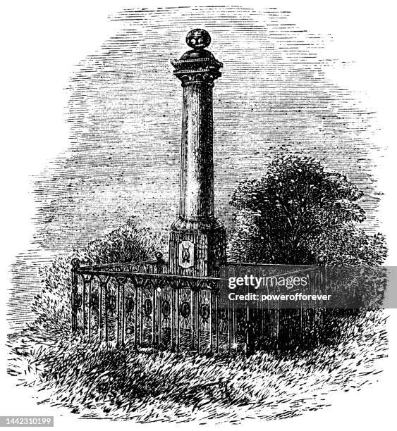 Monument To Vitus Bering In Petropavlovskkamchatsky Russia 19th Century High-Res Vector Graphic