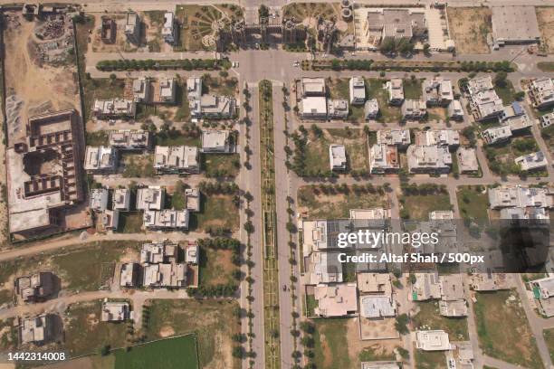 an aerial view of gujranwala city of punjab pakistan,gujranwala,punjab,pakistan - punjab aerial view imagens e fotografias de stock