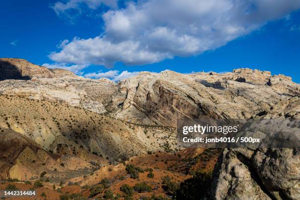 scenic view of rocky mountains against sky,dinosaur national monument,united states,usa - dinosaur national monument stock pictures, royalty-free photos & images