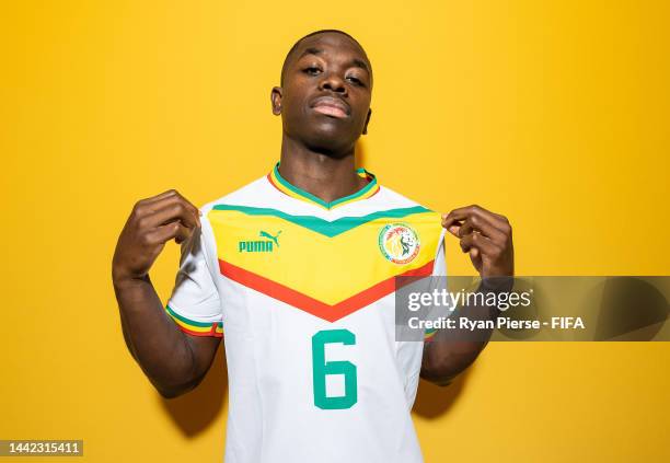 Nampalys Mendy of Senegal poses during the official FIFA World Cup Qatar 2022 portrait session on November 17, 2022 in Doha, Qatar.