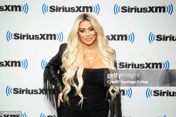 Aubrey O'Day visits SiriusXM Studios on November 17, 2022 in New York City.