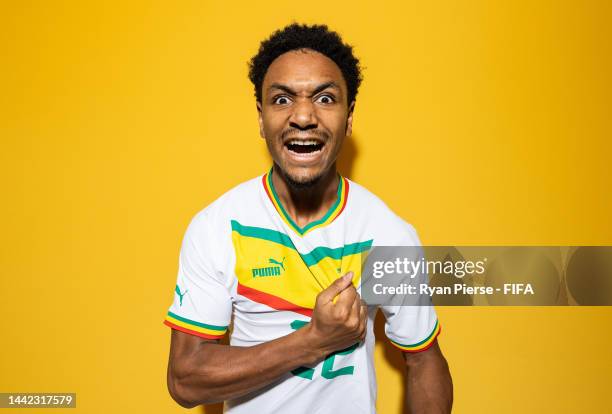 Abdou Diallo of Senegal poses during the official FIFA World Cup Qatar 2022 portrait session on November 17, 2022 in Doha, Qatar.