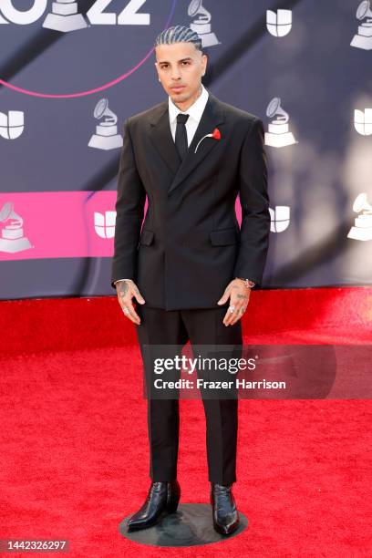 Rauw Alejandro attends the 23rd Annual Latin GRAMMY Awards at Michelob ULTRA Arena on November 17, 2022 in Las Vegas, Nevada.