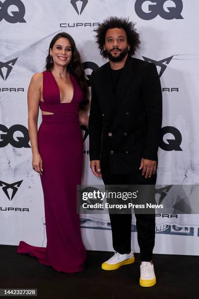 Footballer Marcelo and his wife Clarice Alves pose at the photocall of the XXI edition of the GQ Spain Men of the Year Awards at The Westin Palace...