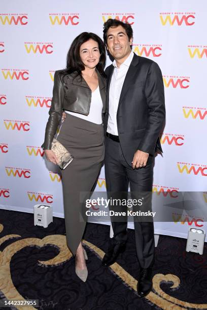 Sheryl Sandberg and Tom Bernthal attend the WMC 2022 Women's Media Awards at Mandarin Oriental Hotel on November 17, 2022 in New York City.