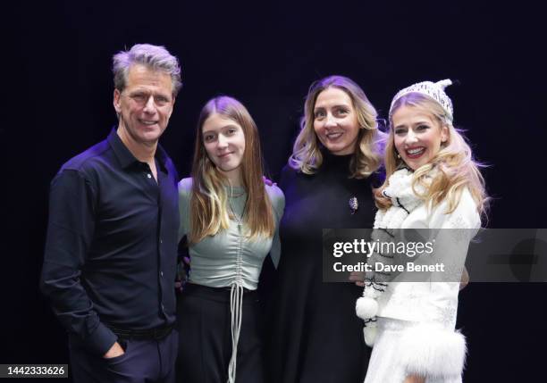 Andrew Castle , Georgina Castle , Ukrainian Refugees Sofia Nekhaichuk and Yuliia Ivanova, who have lived with Castle for the last six months, pose...