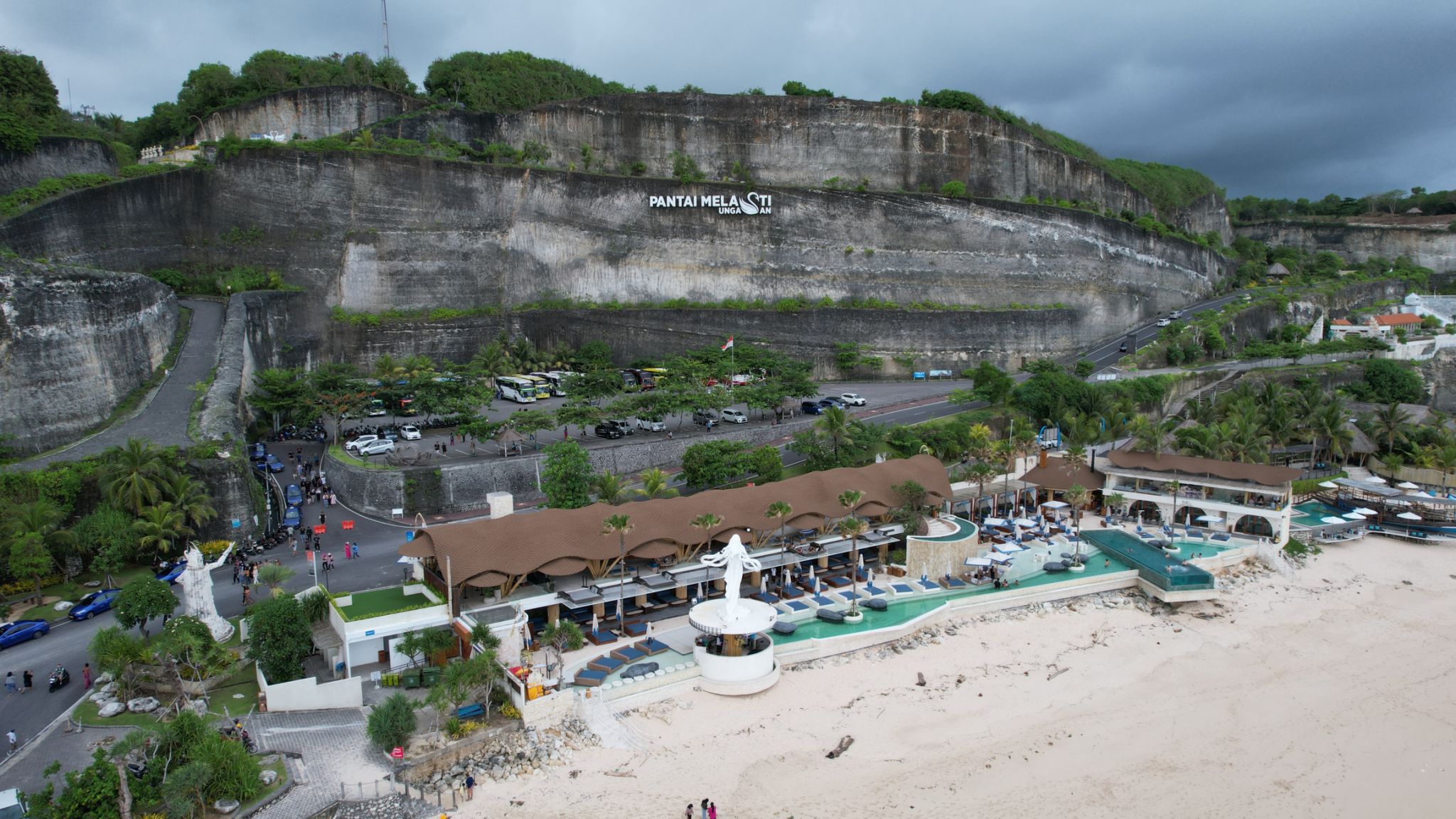Aerial View of The Beaches and Cliffs of Southern Bali Indonesia Aerial View of The Beaches and Cliffs of Southern Bali Indonesia