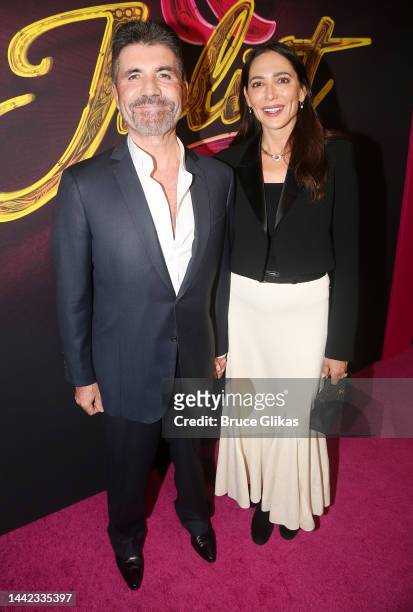 Simon Cowell and Lauren Silverman pose at the opening night of the new musical "& Juliet" on Broadway at The Stephen Sondheim Theatre on November 17,...