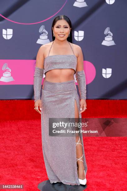 Yalitza Aparicio attends the 23rd Annual Latin GRAMMY Awards at Michelob ULTRA Arena on November 17, 2022 in Las Vegas, Nevada.