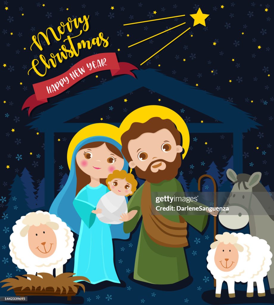 Christmas Nativity Scene Greeting Card