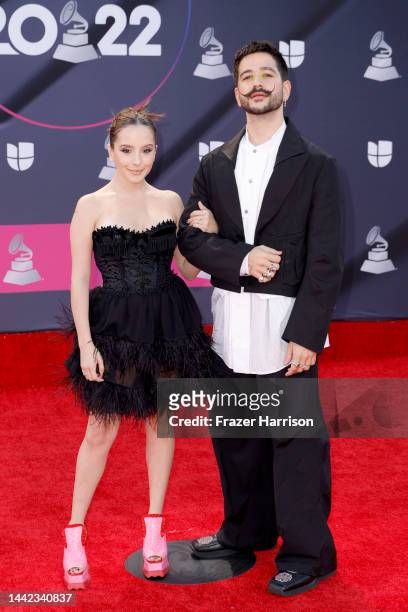 Eva Luna and Camilo attend the 23rd Annual Latin GRAMMY Awards at Michelob ULTRA Arena on November 17, 2022 in Las Vegas, Nevada.