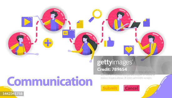 Commuinication Images Illustration Of Communication People Are Connected To Each Other In ...