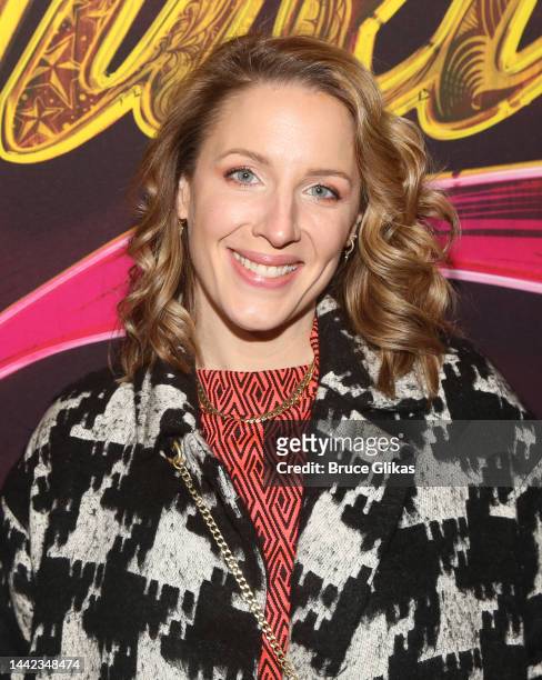 Jessie Mueller poses at the opening night of the new musical "& Juliet" on Broadway at The Stephen Sondheim Theatre on November 17, 2022 in New York...