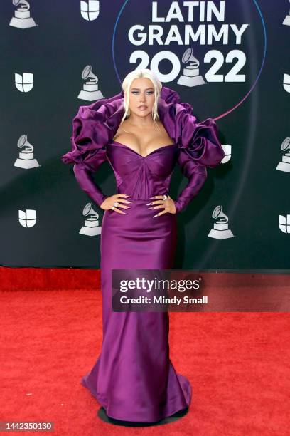 Christina Aguilera attends the 23rd Annual Latin GRAMMY Awards at Michelob ULTRA Arena on November 17, 2022 in Las Vegas, Nevada.