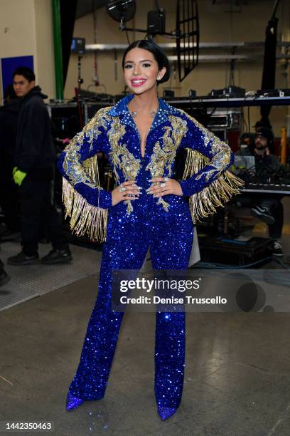 Ángela Aguilar attends The 23rd Annual Latin Grammy Awards at Michelob ULTRA Arena on November 17, 2022 in Las Vegas, Nevada.