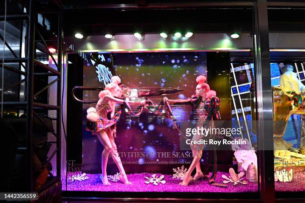 General view of Bloomingdales's holiday windows during Bloomingdale's 150th Holiday Window Unveiling hosted by Billy Porter at Bloomingdale's on...