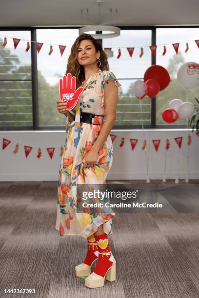 Eva Mendes at Ronald McDonald House Westmead on November 18, 2022 in Sydney, Australia.