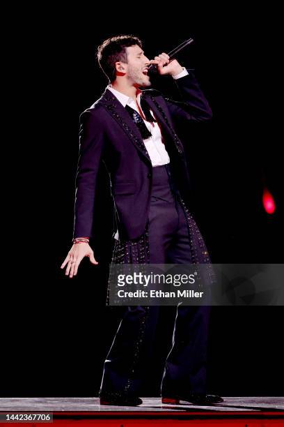 Sebastián Yatra performs onstage during the 23rd Annual Latin GRAMMY Awards at Michelob ULTRA Arena on November 17, 2022 in Las Vegas, Nevada.