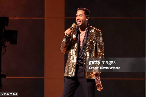 Romeo Santos performs onstage during The 23rd Annual Latin Grammy Awards at Michelob ULTRA Arena on November 17, 2022 in Las Vegas, Nevada.