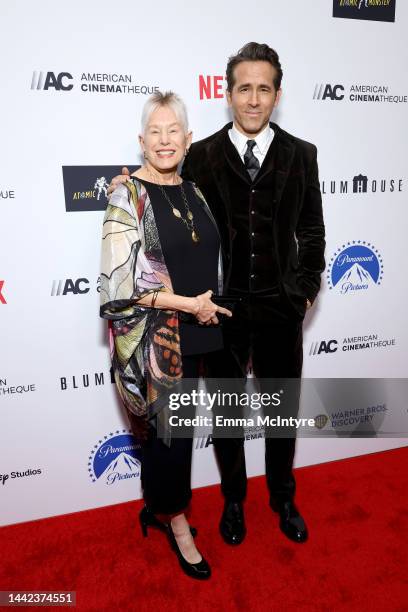 Tammy Reynolds and Honoree Ryan Reynolds attend the 36th Annual American Cinematheque Awards at The Beverly Hilton on November 17, 2022 in Beverly...