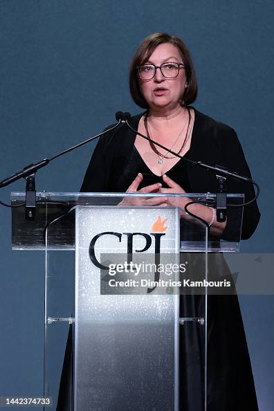 Timchenko Galina Timchenko accepts the Gwen Ifill Award at the 2022 CPJ... News ...
