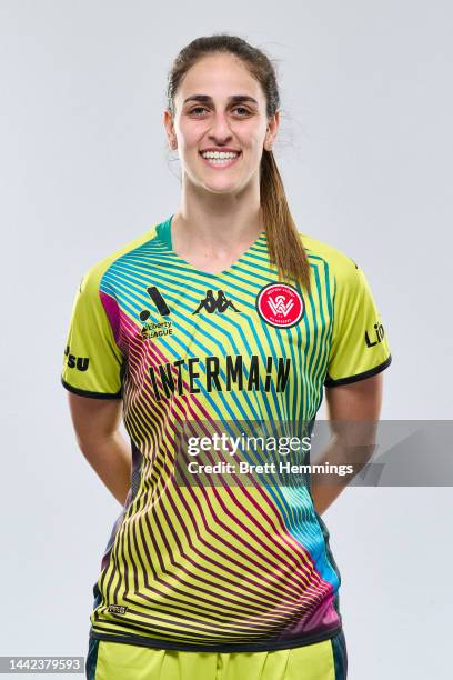 Sham Kamis poses during the Western Sydney Wanderers A-League headshots session at Wanderers Football Park on November 18, 2022 in Sydney, Australia.