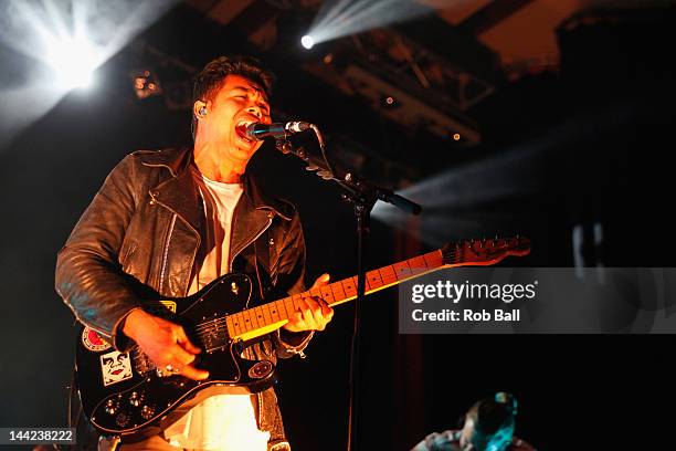 Dougy Mandagi from the Temper Trap performs at The Great Escape Festival on May 11, 2012 in Brighton, England.