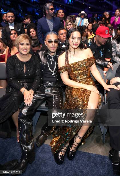 Rauw Alejandro and Rosalía attend The 23rd Annual Latin Grammy Awards at Michelob ULTRA Arena on November 17, 2022 in Las Vegas, Nevada.