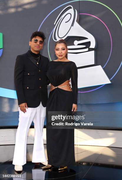 Dav Julca and guest attend The 23rd Annual Latin Grammy Awards at Michelob ULTRA Arena on November 17, 2022 in Las Vegas, Nevada.