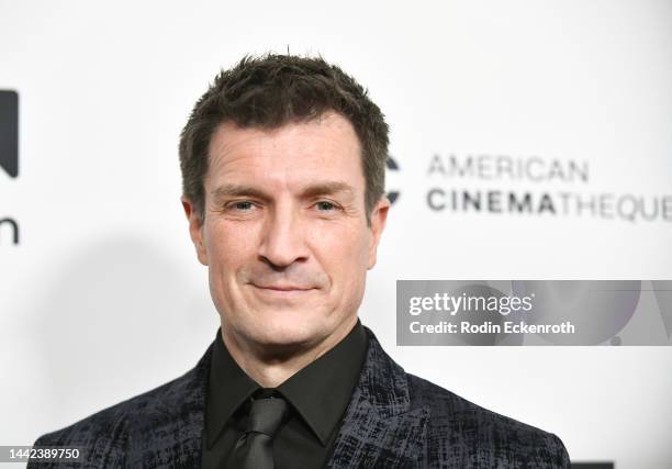 Nathan Fillion attends the 36th Annual American Cinematheque Award Ceremony honoring Ryan Reynolds at The Beverly Hilton on November 17, 2022 in...