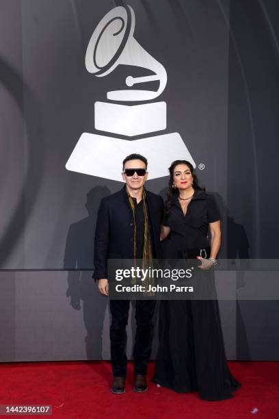 Fonseca and Juliana Posada attend The 23rd Annual Latin Grammy Awards at Michelob ULTRA Arena on November 17, 2022 in Las Vegas, Nevada.