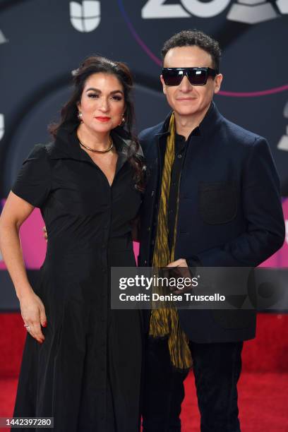 Fonseca and his wife Juliana Posada attend The 23rd Annual Latin Grammy Awards at Michelob ULTRA Arena on November 17, 2022 in Las Vegas, Nevada.