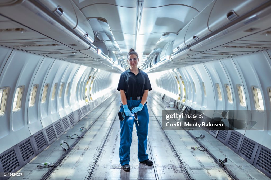 Portrait Of Apprentice Aircraft Maintenance Engineer In Empty Interior portrait-of-apprentice-aircraft-maintenance-engineer-in-empty-interior