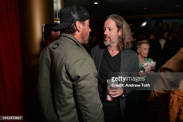 Skeet Ulrich and Darren Le Gallo attend the Sam & Kate Los Angeles screening at Fine Arts Theatre on November 17, 2022 in Beverly Hills, California.