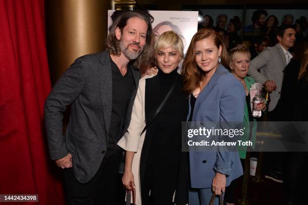 Darren Le Gallo, Selma Blair and Amy Adams attend the Sam & Kate Los Angeles screening at Fine Arts Theatre on November 17, 2022 in Beverly Hills,...