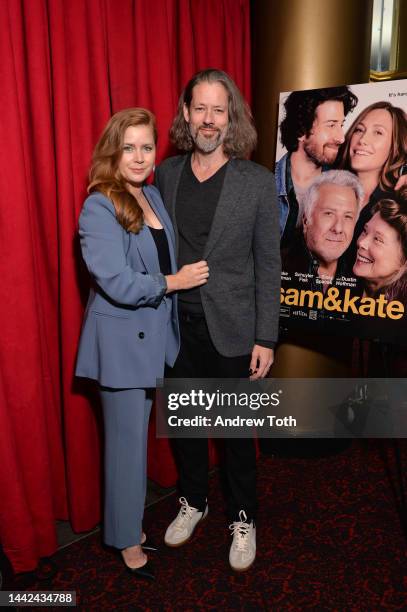 Amy Adams and Darren Le Gallo attend the Sam & Kate Los Angeles screening at Fine Arts Theatre on November 17, 2022 in Beverly Hills, California.