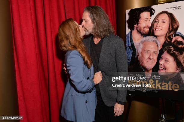 Amy Adams and Darren Le Gallo attend the Sam & Kate Los Angeles screening at Fine Arts Theatre on November 17, 2022 in Beverly Hills, California.